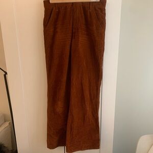 American Eagle Outfitters rust Brown Wide-Leg Corduroy Pants